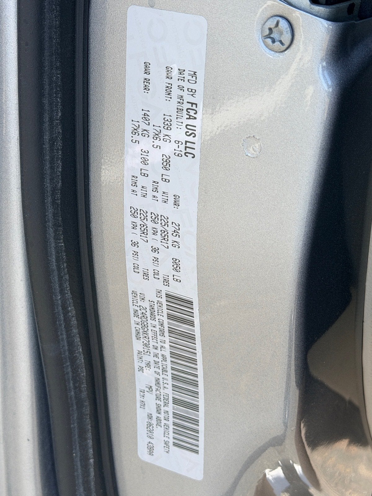 2019 Dodge Grand Caravan SE