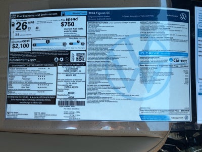 2024 Volkswagen Tiguan 2.0T SE