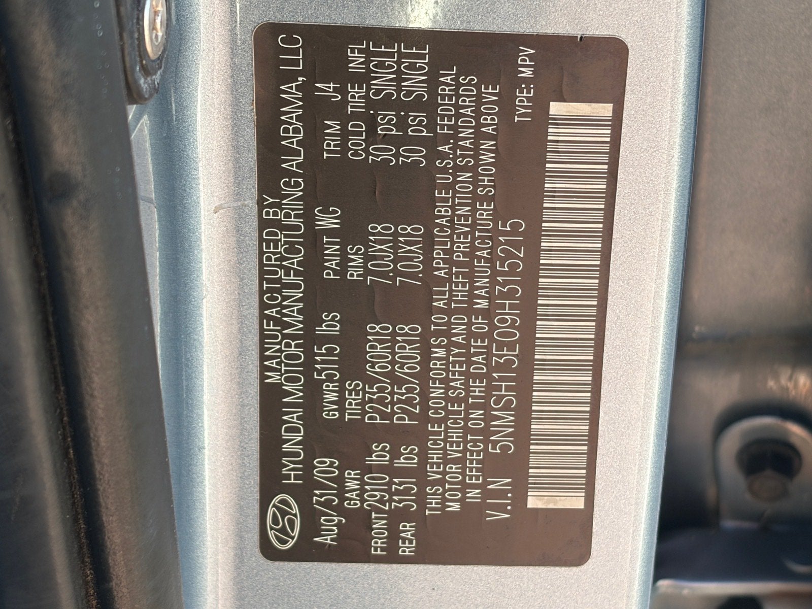2009 Hyundai Santa Fe SE