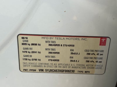 2016 Tesla Model X 70D